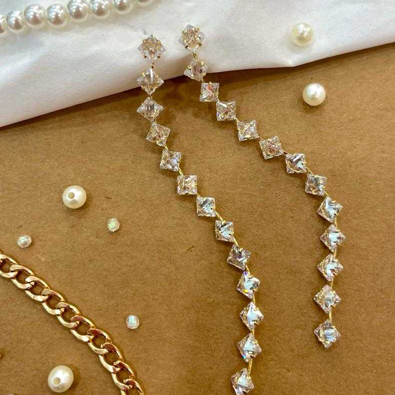 Golden Stone Earring